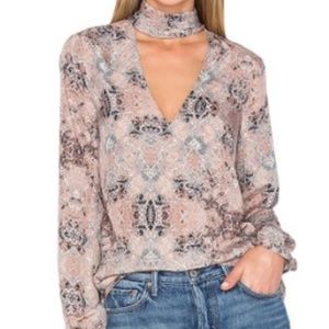 House of Harlow Tie Neck Blouse